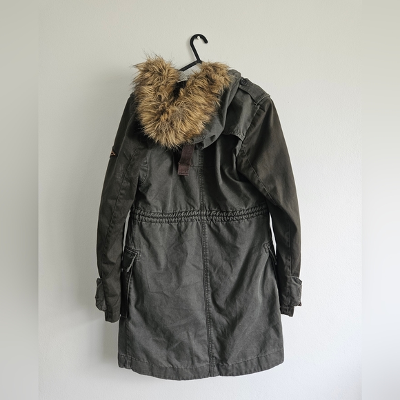 Superdry | Coat -XS Army | Hooded Jacket With Removable Lining - Picture 5 of 9